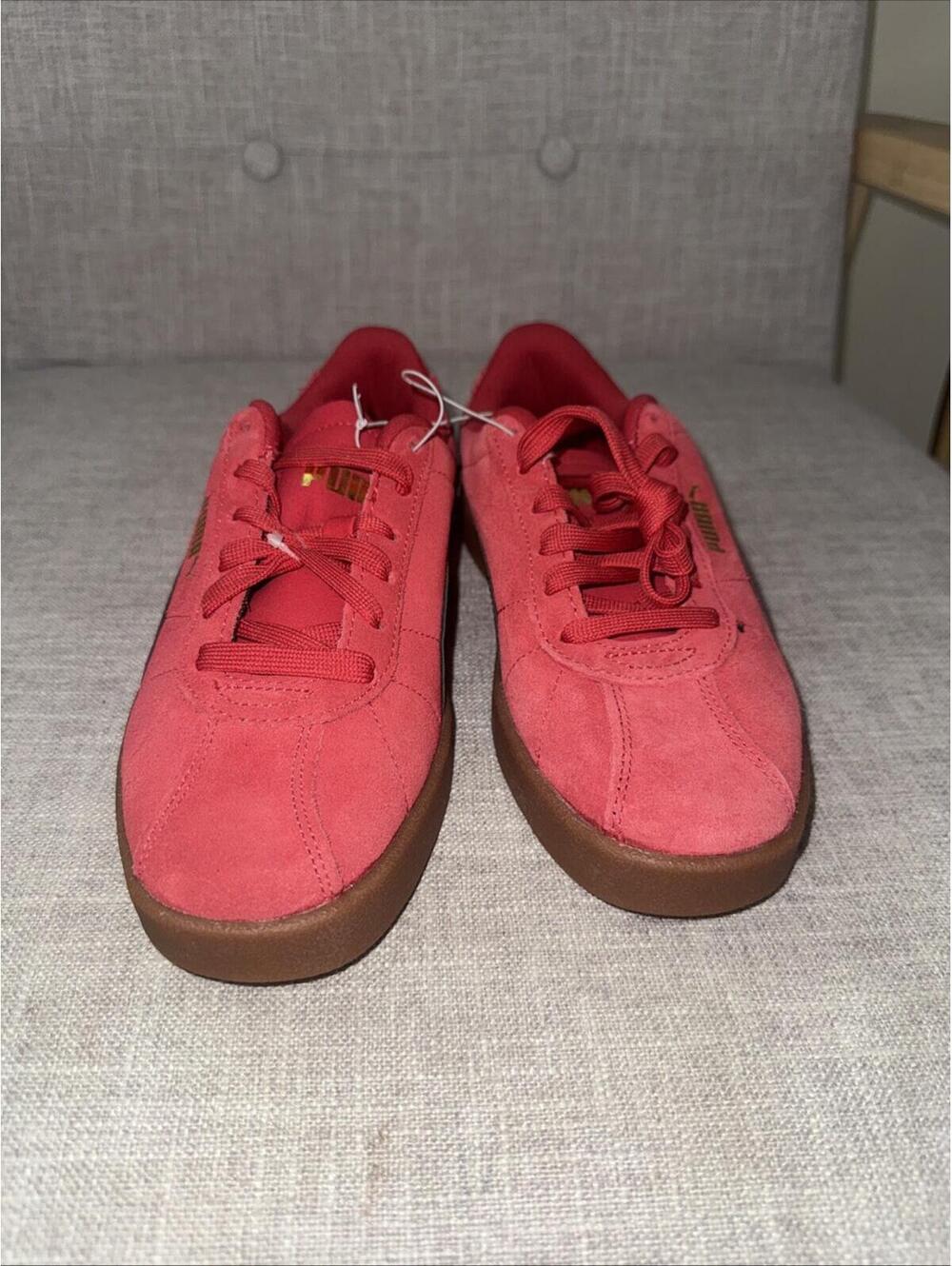 Puma palermo suede club Ii era women size 5.5 red black sneakers New - Picture 2 of 5